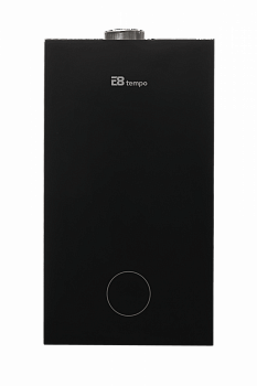 Газовый настенный котел E8 tempo GHC24W черная стеклянная панель
